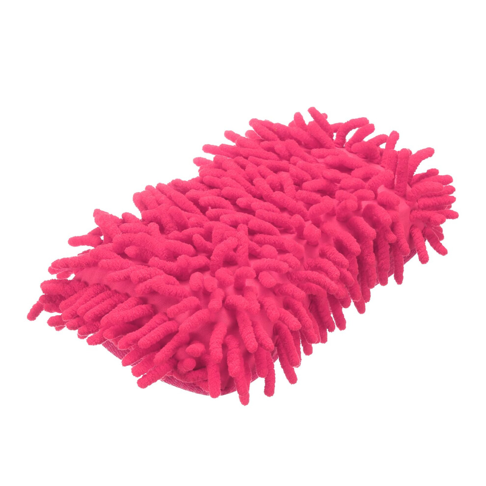 Sourcing Map Car Wash Sponge 8.7" X 4.3" Chenille Microfiber Mitt Scratch-Free Absorbent Scour Scrubber Cleaning Sponge For Washing Detailing On Cars,