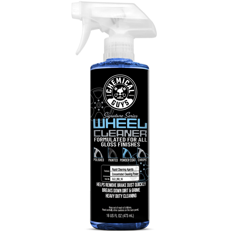 Chemical Guys Signature Series Wheel Cleaner - Safe For Gloss Finishes, Chrome, Painted, Powder-Coated, And Clear-Coated Wheels - Removes Brake Dust 5051224135417