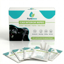 Car Interior Wipes ? 20 Individually Wrapped Dashboard & Interior Cleaning Wipes | Remove Dirt, Nourish & Polish, Anti-Dust | Car Wipes Interior for