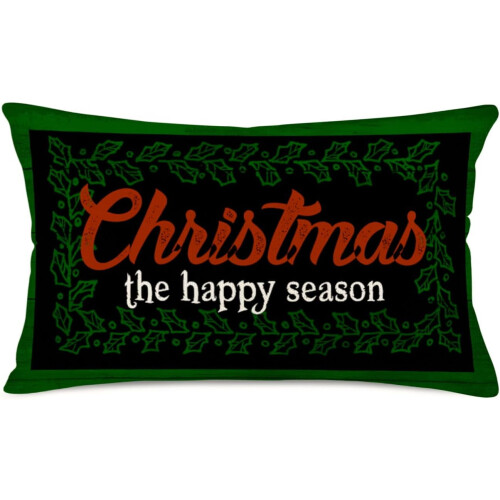 Capas de Almofada de Natal em Algodão e Linho 30x50 cm