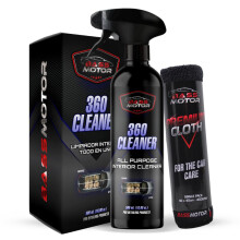 BassMotor All-in-One Interior Multi-Purpose Cleaner for Cars Dashboard Upholstery Cleans and Degreases Plastics Seats Leather Quick and Easy to Use -