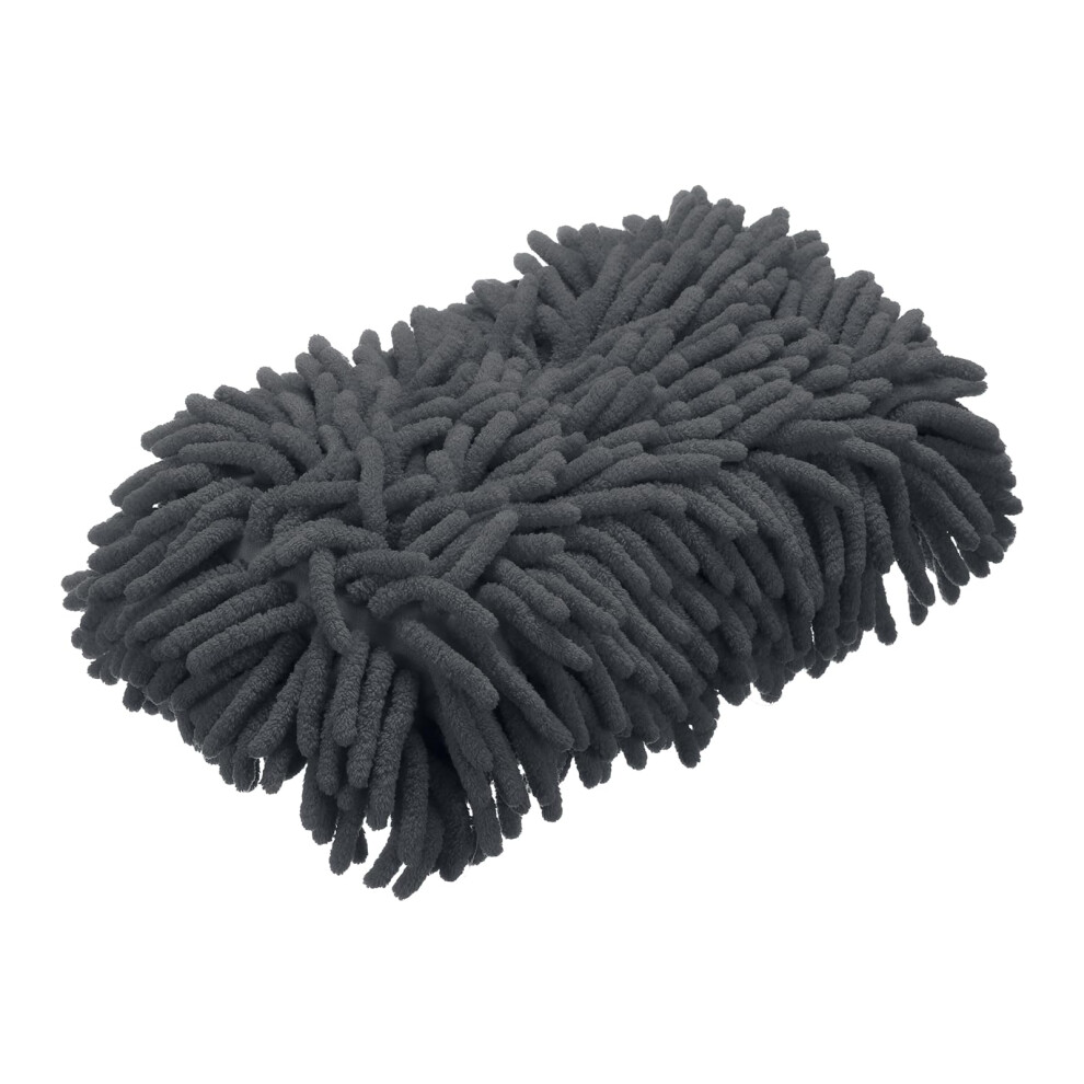Sourcing Map Car Wash Sponge 9.1" X 4.7" Chenille Microfiber Mitt Scratch-Free Absorbent Scour Scrubber Cleaning Sponge For Washing Detailing On Cars,