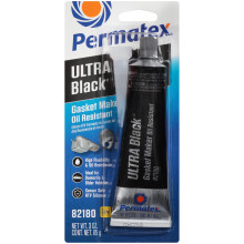 Permatex 82180 Ultra Black RTV Silicone Gasket Maker: Low Odor, Sensor-Safe, Non-Corrosive Sealant with Oil Resistance 1 x 85g
