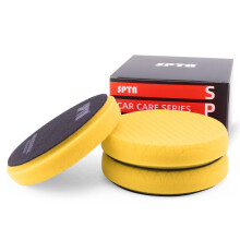 150mm Yellow T80 High-Cut Foam Polishing Pads, SPTA 3Pcs 6.5 Inch Face for 6 Inch 150mm Backing Plate Compound Buffing Sponge Pads for Car Buffer