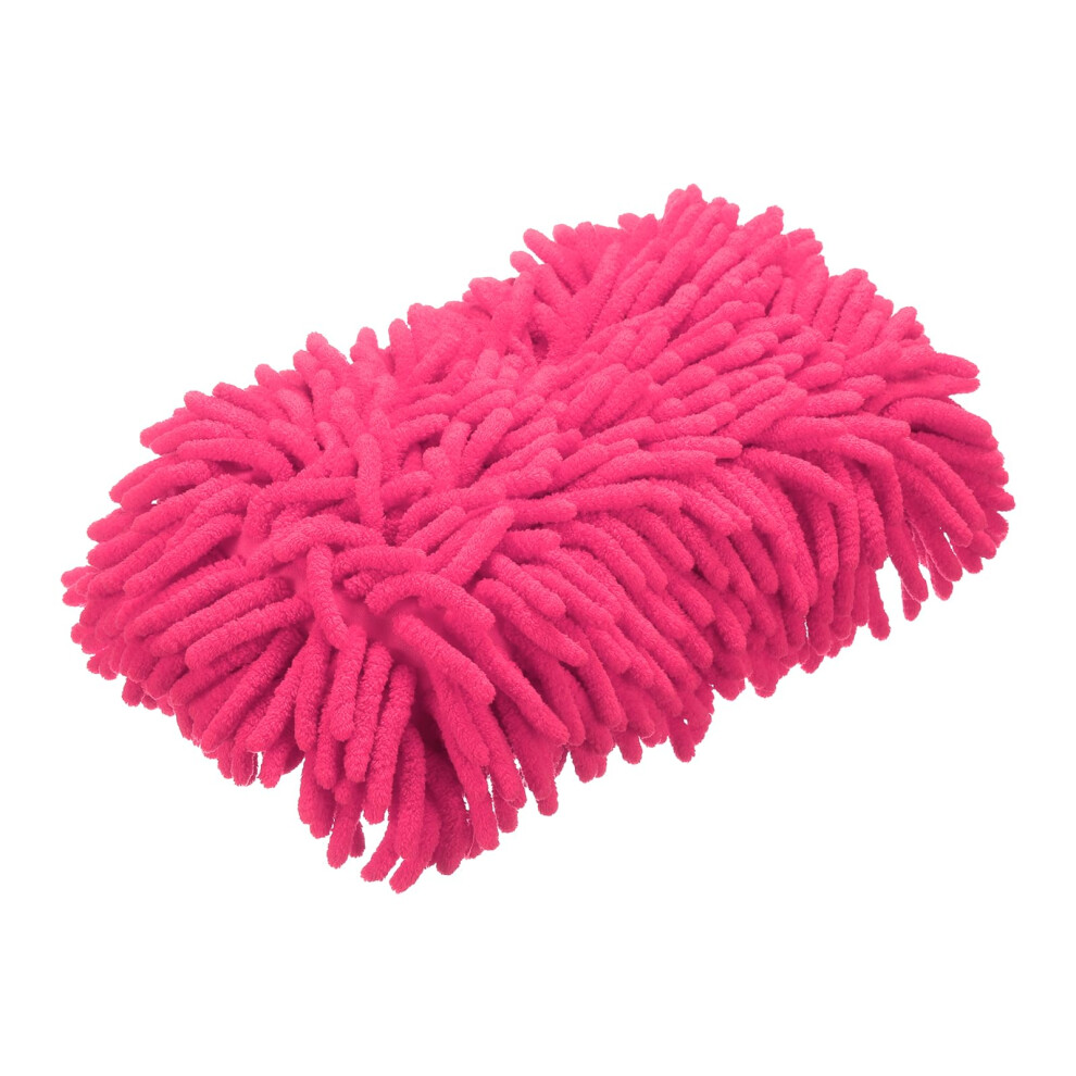 Sourcing Map Car Wash Sponge 9.1" X 4.7" Chenille Microfiber Mitt Scratch-Free Absorbent Scour Scrubber Cleaning Sponge For Washing Detailing On Cars,