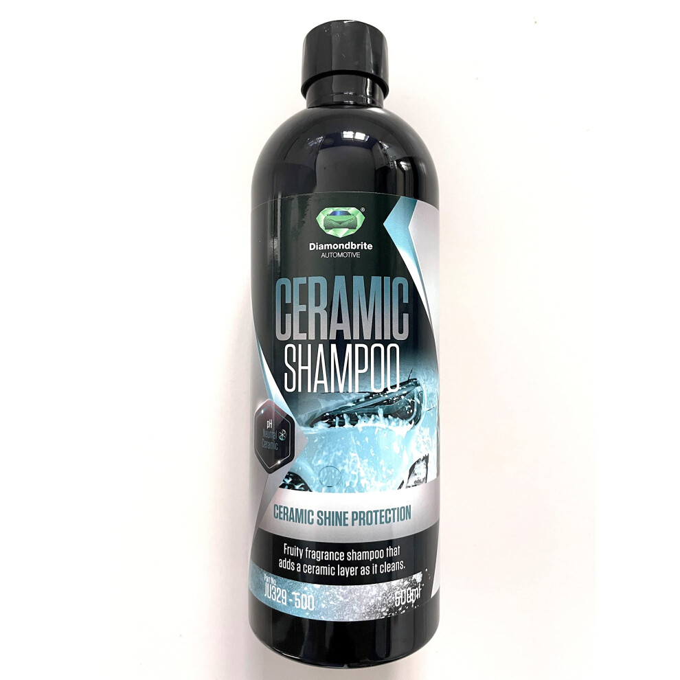 Diamondbrite Ceramic Car Shampoo, Cleans, Shines And Protects Car Bodywork By Adding A Hybrid Ceramic Coating And Hydrophobic Water Beading Layer To 5051226239144