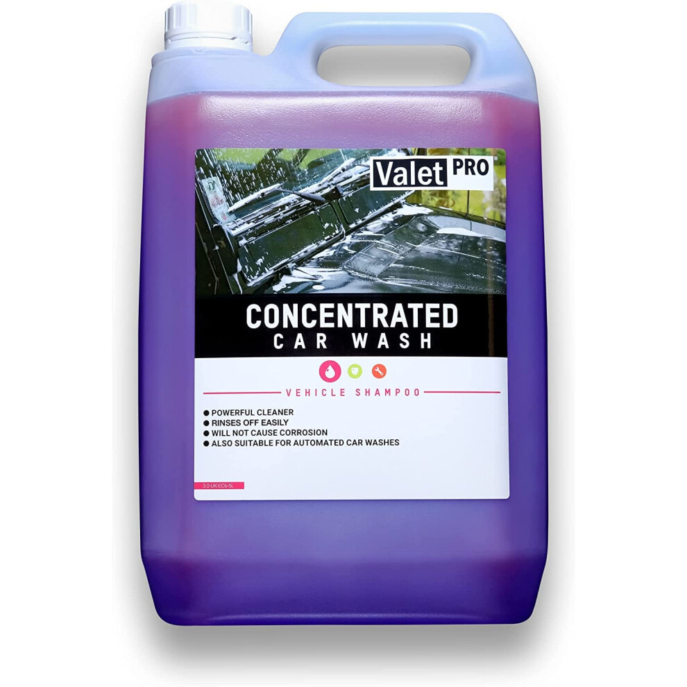 Valetpro Concentrated Car Wash - Removes Dirt And Grime - 5L 5051226238376