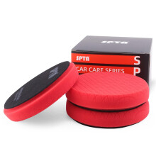 150mm Red T10 Ultra-Fine Finishing Polishing Pad, SPTA 3Pcs 6.5 Inch Face for 6 Inch 150mm Backing Plate Compound Buffing Sponge Pads for Car Buffer