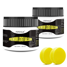 PIPIHUA Premium Leather Balsam, Conditioner & Restorer,Natural Leather Polish Balm with Beeswax for Furniture, Sofas, Shoes, Bags, Car Seats,