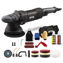Buffer Polisher, SPTA 5-Inch 125mm Dual Action Random Orbital Car Polishing Machine,Car Detailing Kit, 4Pcs 5inch & 4Pcs 6Inch Polishing Pad,Packing