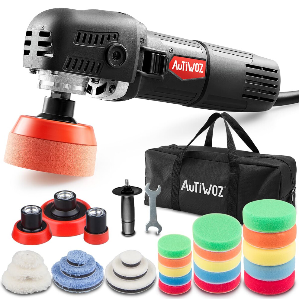 Autiwoz Rotary Car Polisher Buffer Sander Detailing Polish Kit 1/2/3Inch Mini Polishing Machine Variable Speed With Polishing Pads For Car Motorcycle 5051226232473