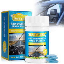 Car Screenwash Tablets 100PCS Car Windshield Washer Tablets Effervescent Wiper Fluid Solid Concentrated Screenwash Washer Fluid Car Window Cleaning