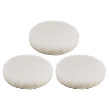 sourcing map 3pcs Wool Buffing Pads, 6 inch Polishing Pad Car Auto Buffing Pads Wool Polishing Buffing Pad Hook and Loop for Car Polishing, Buffing