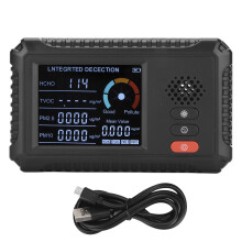 Air Quality Monitor Indoor Outdoor Air Quality Detector Portable Measures CO2 TVOC HCHO for Home Office