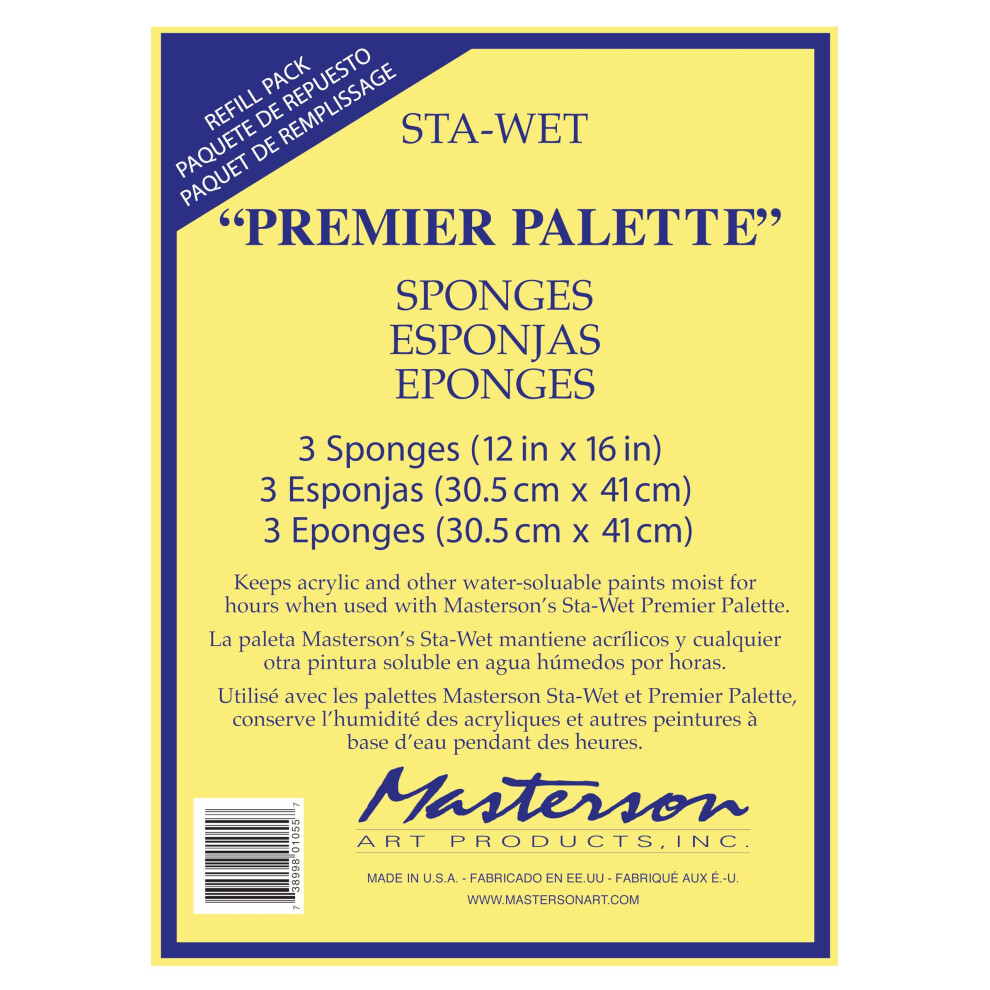 Masterson Sta-Wet Premier Sponge Refill 3Pk