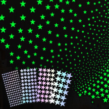 Color-Changing Glow-in-the-Dark Star Stickers (4pcs) – Shiny, Sparkling, for Windows, Walls & Parties – Compatible with bedroom decor