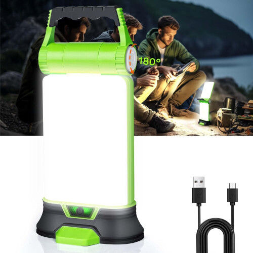 Rechargeable Camping Lantern with 1500LM 2COB Light and