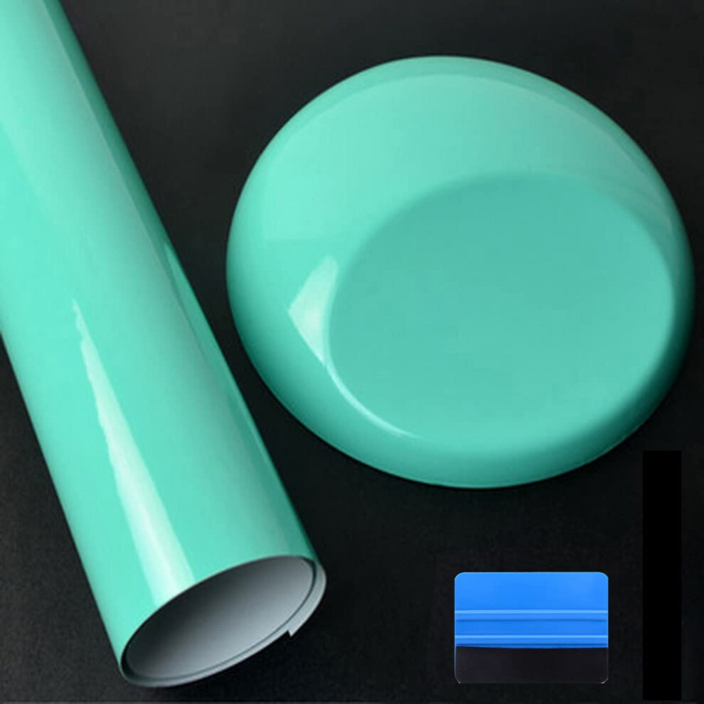 Newl High Gloss Lake Vinyl Film Wrap Sticker Decal Diy Self Adhesive Air Release Bubble Outdoor Rated For Automotive Use (50Cm X 150Cm) Blue 5051224151639