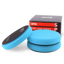 150mm Blue T60 Moderate-Cut Foam Polishing Pads, SPTA 3Pcs 6.5 Inch Face for 6 Inch 150mm Backing Plate Compound Buffing Sponge Pads for Car Buffer