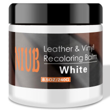 NIUB Leather Recoloring Balm, 8.5Oz White Leather Color Restorer, Leather Scratch Remover, Leather Restorer for Couches,Furniture,Leather Shoes,