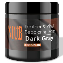 NIUB Leather Recoloring Balm, 8.5Oz Dark Gray Leather Color Restorer, Leather Scratch Remover, Leather Restorer for Couches,Furniture,Leather Shoes,