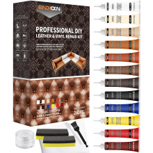 Endhokn Leather, Vinyl Recoloring Repair Kit - Car Seats, Sofas and Leather Products Crack, Fade, Wear Color Repair Paste 200ml (12 Colors)