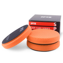150mm T40 Orange Medium-Cut Foam Polishing Pads, SPTA 3Pcs 6.5 Inch Face for 6 Inch 150mm Backing Plate Compound Buffing Sponge Pads for Car Buffer