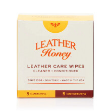 Leather Honey Leather Care Wipe Kit: Clean & Restore On-The-Go. Use for Leather Couches, Car Seats, Purses, Shoes & Bags. Safe for Any Color.