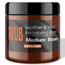 NIUB Leather Recoloring Balm, 8.5Oz Medium Brown Leather Color Restorer, Leather Scratch Remover, Leather Restorer for Couches,Furniture,Leather