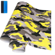 NewL Camo Vinyl Film Camouflage Car Wrap Film For Car Styling Bike Computer Laptop Scooter Motorcycle (Yellow, 50cm x 150cm)