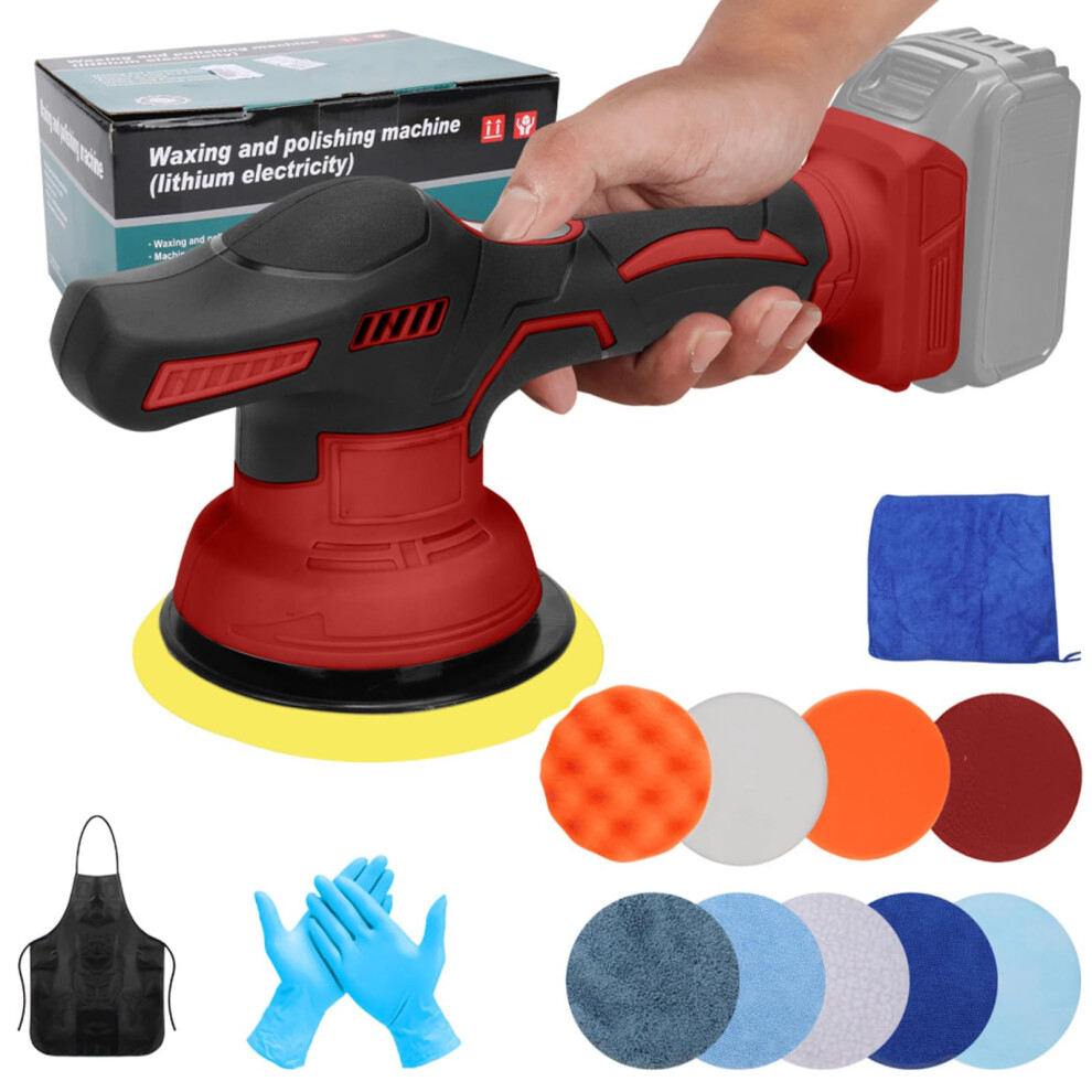 Cordless Car Buffer Polisher Compatible With Milwaukee M18 18V Battery, 6 Inch Car Polishing Machine With Attachments, 6 Speeds Cordless Polisher 5051226233012