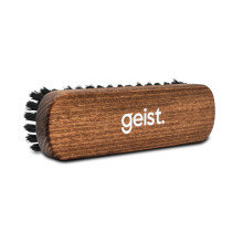 Geist. Leather & Upholstery Cleaning Brush Large | For Car Seats, Sofas, Alcantara, Fabric, Velvet, Shoes, Boots, Bags | Brown Wooden Handle with