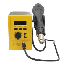 Hot Air Desoldering Station 700W LCD Display Automatic Heating Hot Air Rework Station with 3 Nozzles EU Plug 220V