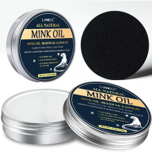 Leather Conditioner 120g, Mink Oil Leather Cleaner with Sponge - CLEANS, CONDITIONS & PROTECTS Leather - 100% Natural Ingredients| Protector for