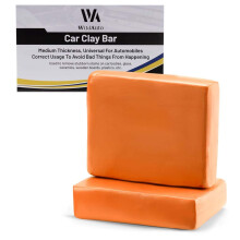 WildAuto 2Pcs Clay Bar Car Detailing Clay, 2 x100g Auto Magic Clay Bar with Cleaning and Adsorption Capacity for Car, Glass, Orange
