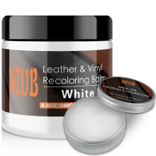 NIUB Leather Recoloring Balm, 8.5Oz White with Oil Leather Color Restorer, Leather Scratch Remover, Leather Restorer for Couches,Furniture,Leather