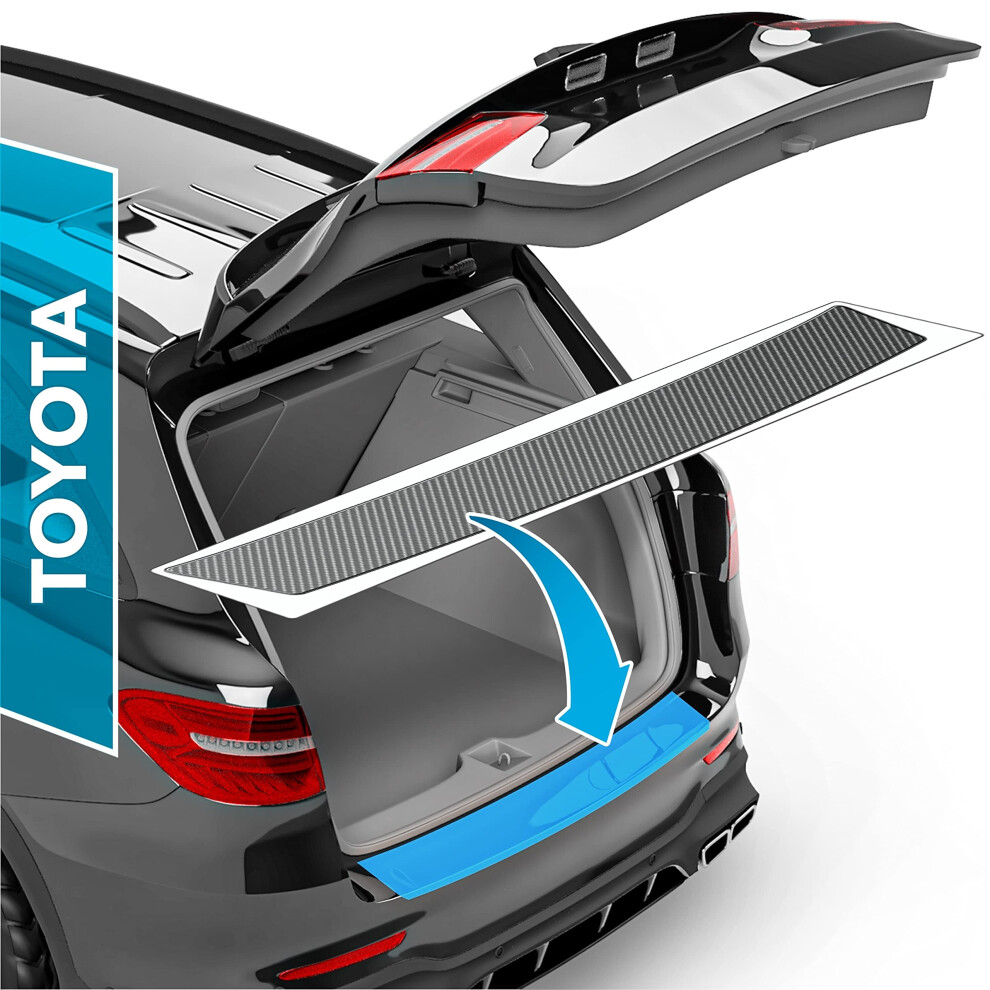 Uprotect Car Bumper Protector Full Set For Toyota Yaris 3 (Iii) Xp13 I 2014-2020 - Rear Bumper Guards For Cars, Anti Scratch, Paint Protector For Sill 5051226224522