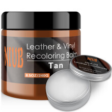 NIUB Leather Recoloring Balm, 8.5Oz Tan with Oil Leather Color Restorer, Leather Scratch Remover, Leather Restorer for Couches,Furniture,Leather
