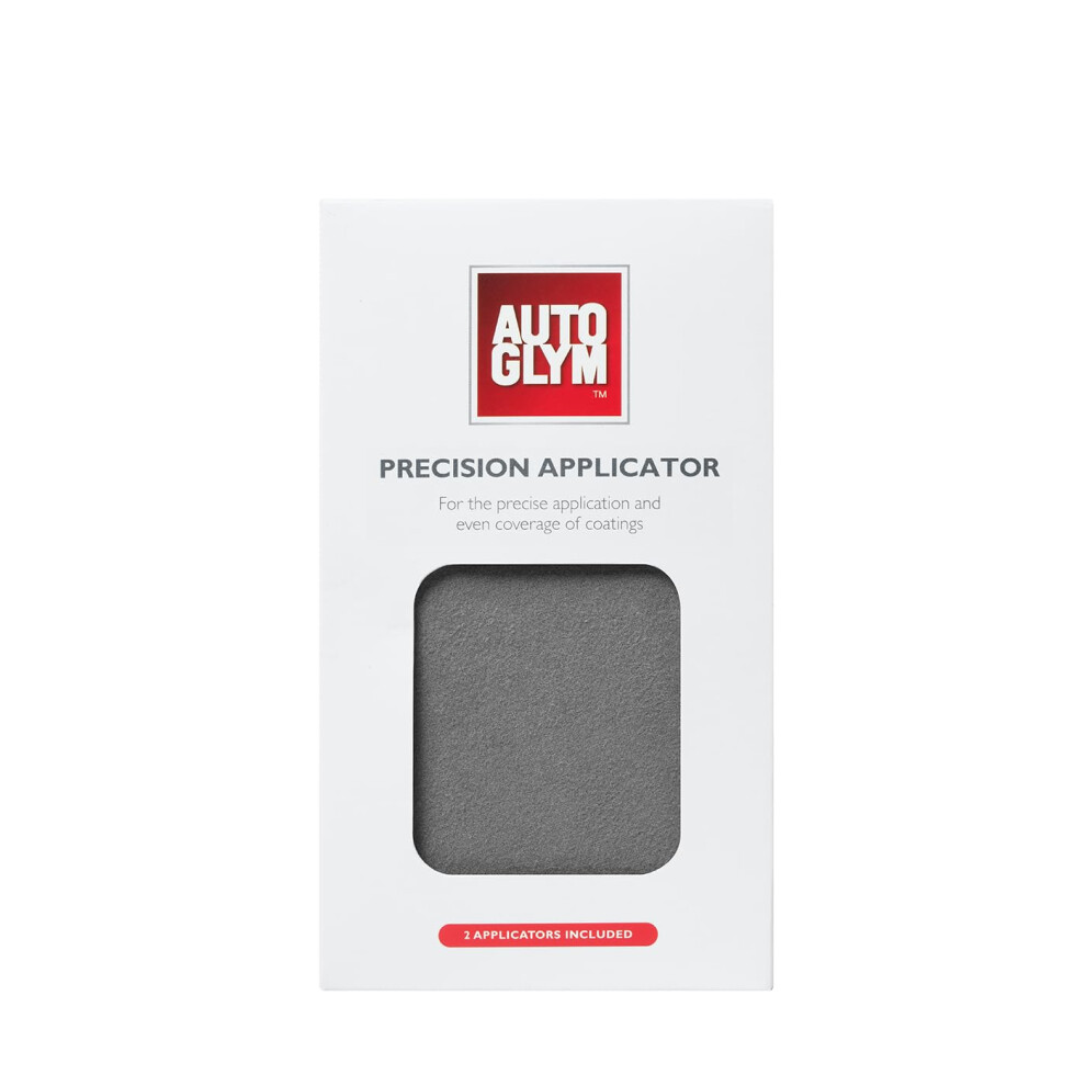 Autoglym Precision Applicator, 6.5 X 9.5Cm, 2 Pack - Car Polish Precision Applicator, Microfiber Surface For Streak-Free Finish