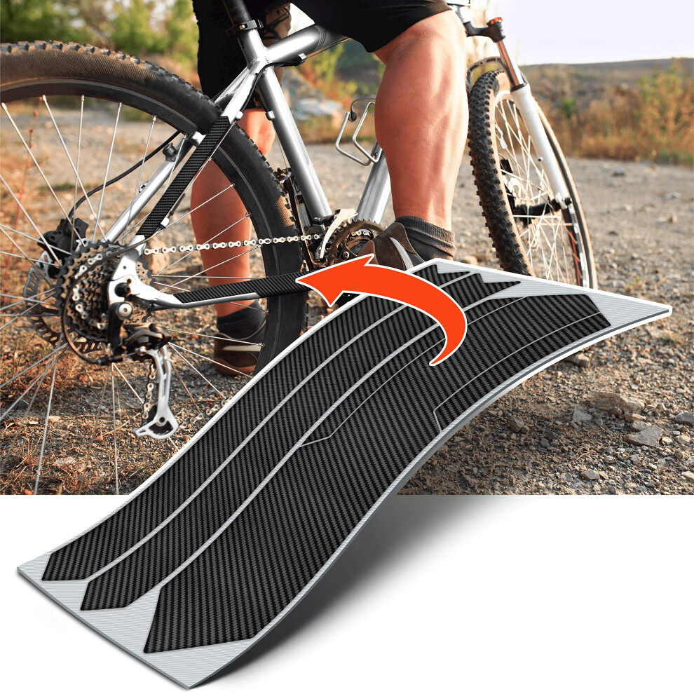 Luxshield Bike Chainstay Paint Protection Film Set - Carbon Look & Self-Adhesive 5051224142835