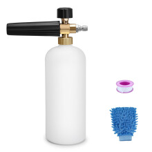 Geichan Snow Foam Lance Foam Cannon,1L Adjustable 1/4" Quick Release Snow Foam Gun Soap Dispenser Bottle Spray Nozzle for Pressure Car Washer,Yard