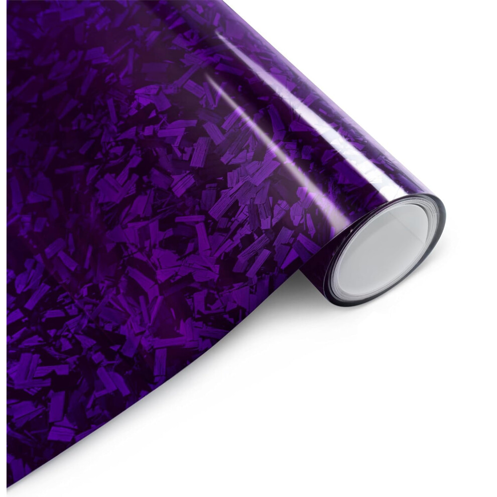 Arespark Forged Carbon Fiber Vinyl Wrap, Adhesive Wrap Vinyl Roll For Full Car Wraps, Auto Interior Stickers Sheets Films Wraps Without Bubble Purple 5051224143313