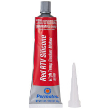 Permatex 81160 High-Temp Red RTV Silicone Gasket: Suitable for Exhaust Manifold, Header, Turbochargers & Slip Fit Exhaust Parts, Temperature Resistant