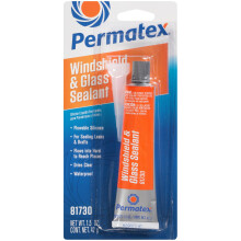 Permatex 81730 Flowable Silicone Windshield & Glass Sealer, Helps Seal Leaks in Hidden and Hard to reach Areas, Forms a tough waterproof durable clear