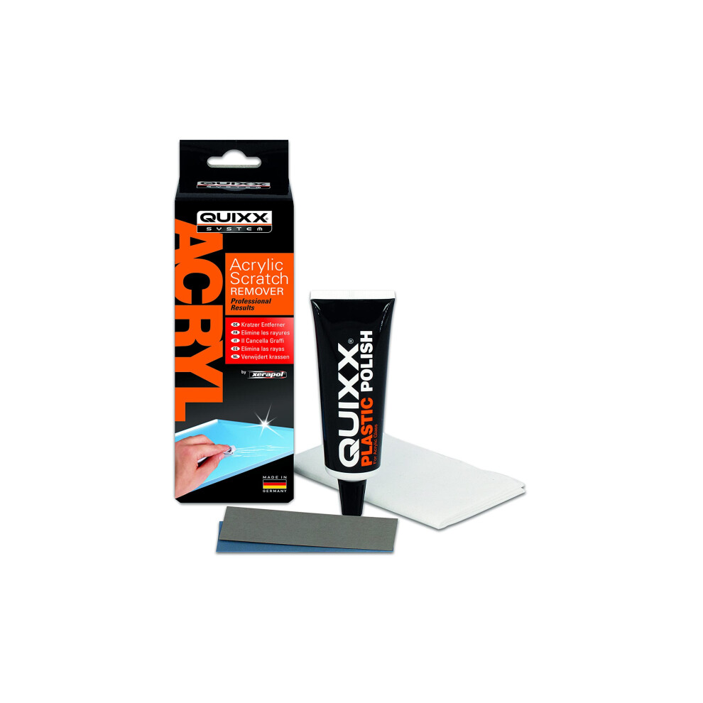 Quixx Xerapol Acrylic Scratch Remover (50G Polish/1 Cloth/2 Sandpaper) 5051224147649