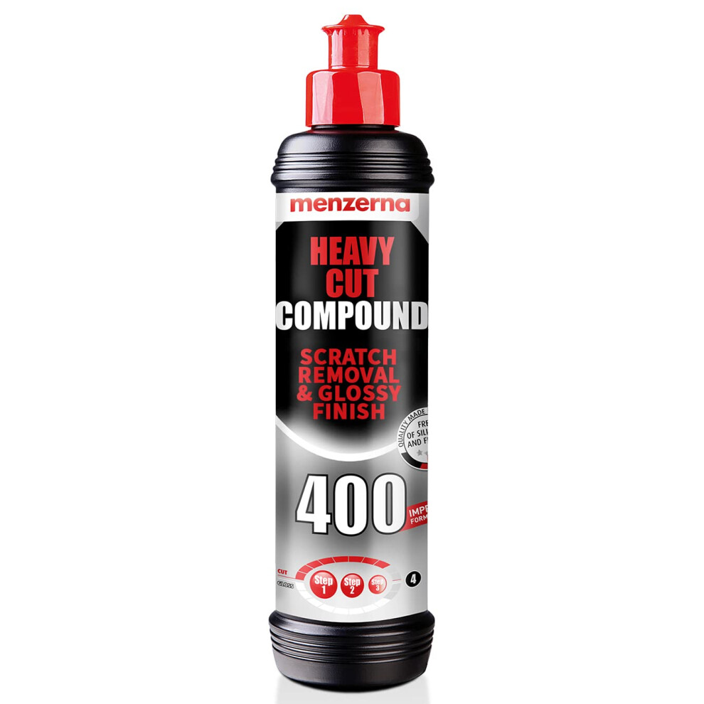 Menzerna "Heavy Cut Compound 400" Polish I Heavy Cut, Medium Cut & Finish I Buffing & Polishing Compound For Scratch Repair I For Scratches, Swirls & 5051226248405