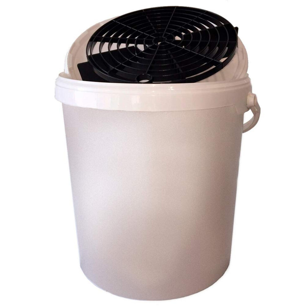 Autostyle Car Wash Bucket 15L + Cover + Grit Guard White 5051226242991