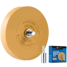 SATC Decal Eraser Wheel for Drill 1 Pack Rubber Eraser Wheel Car Vinyl Decal Emblem Sticker Remover Wheel Pin Stripe Adhesive Remover Tool with