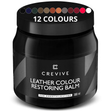 CREVIVE Leather Restorer Black 300 ml - Leather Colour Restorer - Leather Restorer for Sofas - Black Leather Restorer
