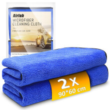 Airlab 2X Large Microfibre Car Cleaning Cloths 90x60cm XXL, 500GSM Dual-Sided Drying Towels for Auto Detailing, Motorcycles Polishing, Vehicles